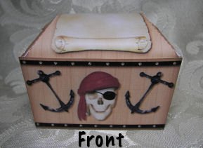 PIRATE TREASURE CHEST Birthday Favor Boxes Party Favors Set of 6