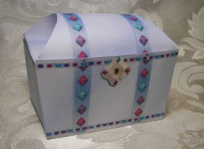 BLUE JEWEL TREASURE CHEST Favor Boxes Party Favors Set of 6