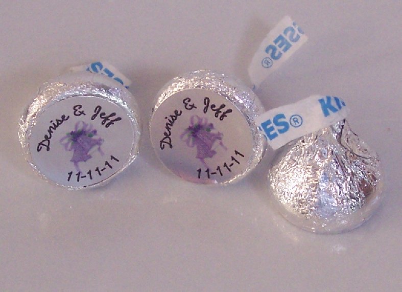108 SILVER METALLIC FOIL Hershey's Chocolate Kiss Labels