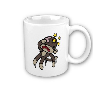 Sock Monkey Coffee Mug Cup