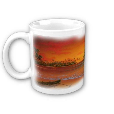 Beach Scene Sunset Coffee Mug Cup