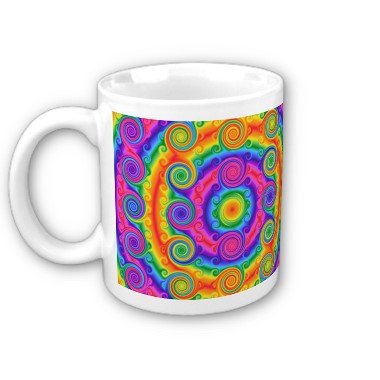 Abstract Colorful Swirls Coffee Mug Cup