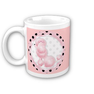 PINK POODLE Retro Coffee Mug Cup
