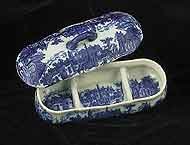 Blue & White Toothbrush Holder