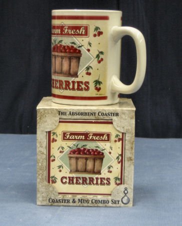 Farm Fresh Cherries Mug & Coaster