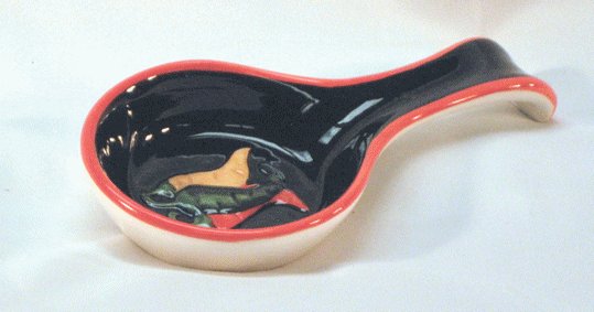 Black Chili Pepper Spoonrest