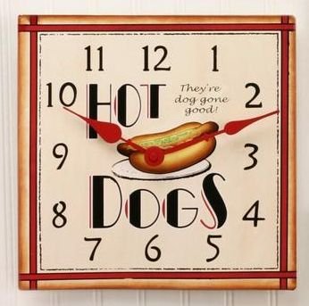 Hot Dog Clock from Sizzling Summer Collection