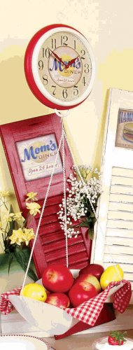 Mom's Diner Retro Scale Clock