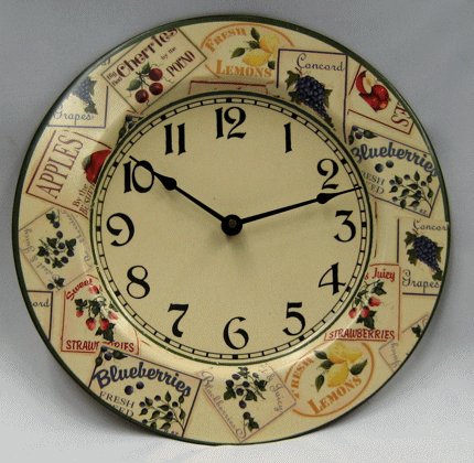 Plate Design Clock