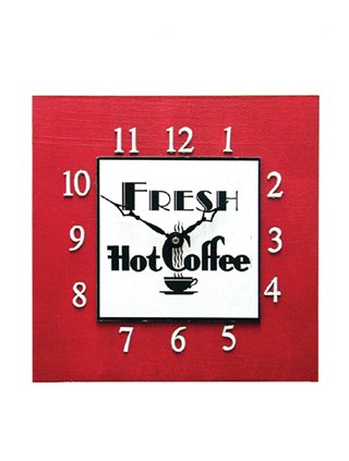 Retro Diner Style Coffee Clock
