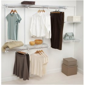 Rubbermaid Configurations 4- to 8-Foot Classic Custom Closet Kit, White, #3G59