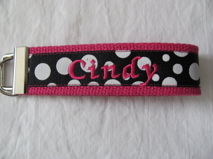 Hot pink & Black Fey Fob