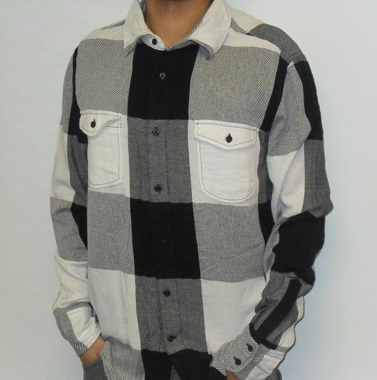 Metro Black - LS Button Down - Black/White