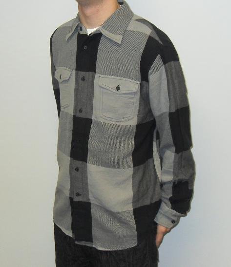 Metro Black - LS Button Down - charcoal grey/black