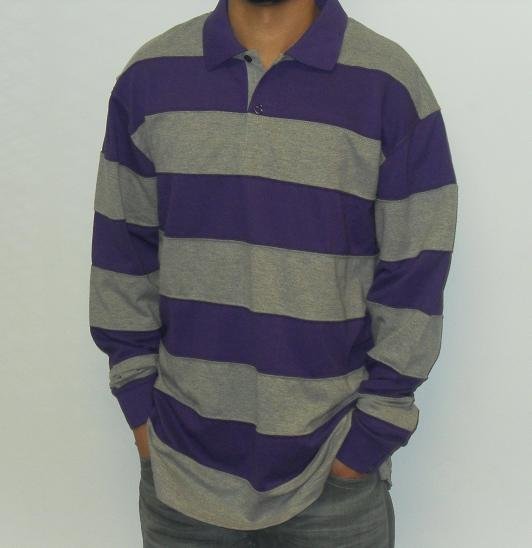 Remixed - LS Polo Shirt - Purple/Grey