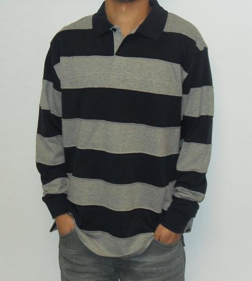 Remixed - LS Polo Shirt - Blue/Grey