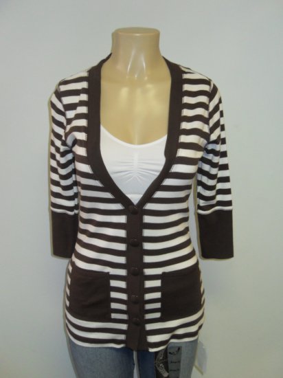 Anxiety - Cardigan - Brown/white