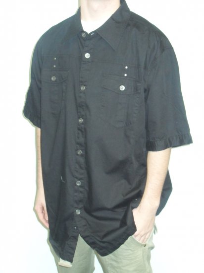 KOMAN - S/S Button Down - Black