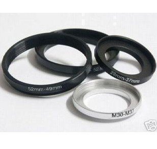52mm to (52-) 55, 58, 62, 67, 72, or 77mm Step Up Lens Filter Ring Adapter