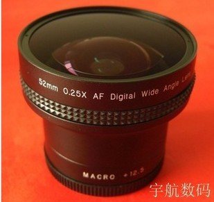 52mm Macro 0.25x Wide FISH EYE Fisheye LENS 52 mm canon nikon etc.