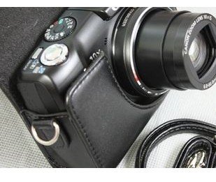 Canon Powershot SX120 IS SX110 IS SX200 SX210 camera bag case cover in black or brown