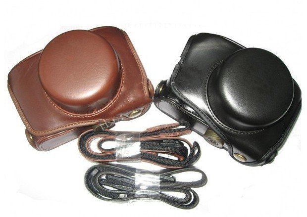 Panasonic GF1 camera leather case bag in black or brown