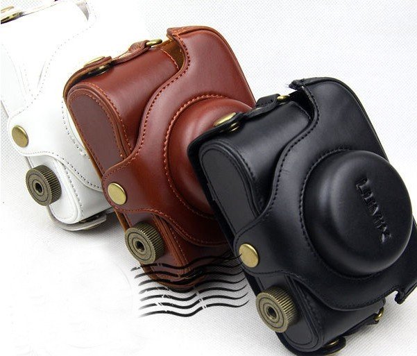 Panasonic Lumix LX5 DMC-LX5 LX-5 10.1 MP Digital Camera leather case bag BLACK, BROWN OR WHITE