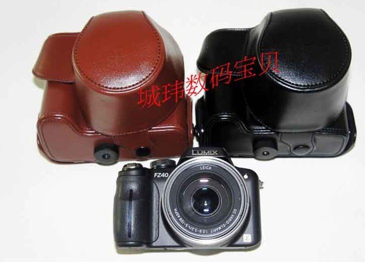 leather case bag for Panasonic Lumix DMC-FZ40 digital camera