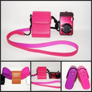 Camera leather case bag for Samsung TL350 ES25 ES71 ES70 ES65 SH100 ST95 ST90 ST65 ST80 TL110 TL105