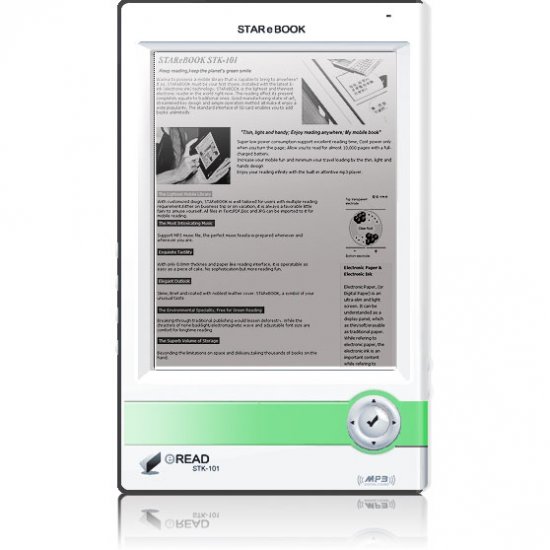 White STAReBOOK STK-101(with Green Strip)