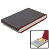 Brown Leather Flip Top Business Credit Name ID Card Case Holder