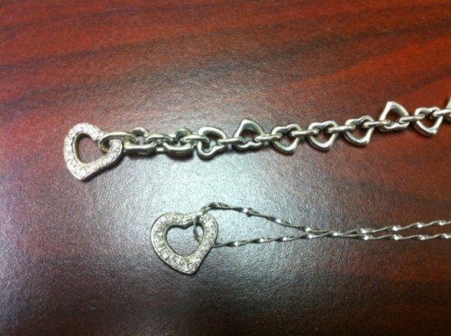18k white gold 2 CT diamond necklace and bracelet Set