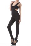 Black Peek A Boo Catsuit Large