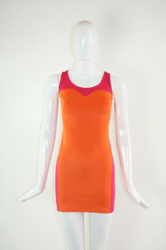 Hot Pink and Orange Tank Dress