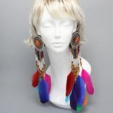 Multi Feather earring
