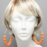 Orange Hoop Earrings