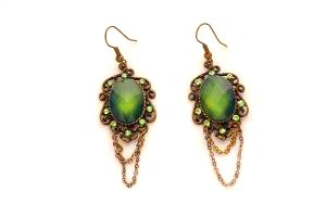 Green Emerald Vintage Earrings