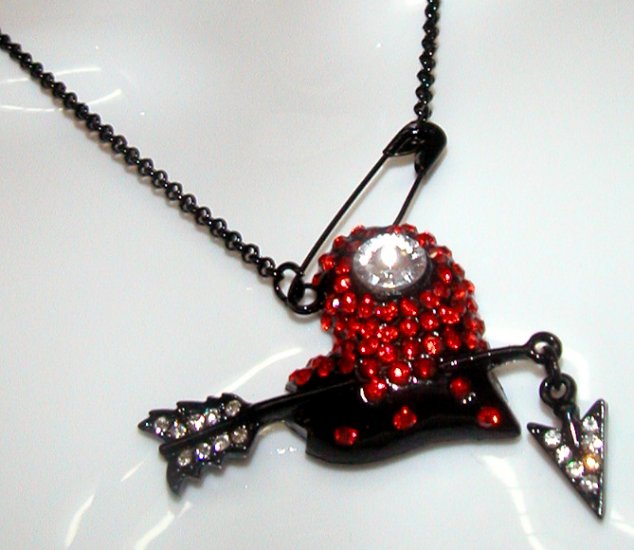 Rock Red Cupid Black Necklace