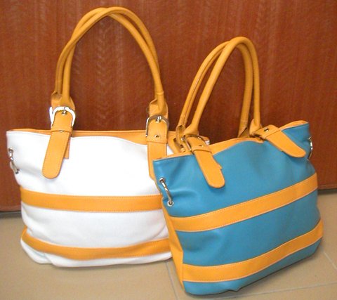 Samantha Yellow (BL/WH) Bag