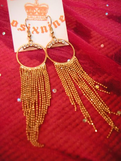 Lovely Halle Gold w Diamonds Earrings