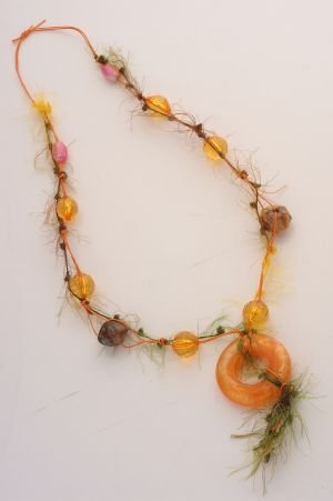 Orange/Green String Necklace