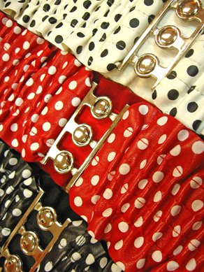 Scrunched Polka Dotted Belt