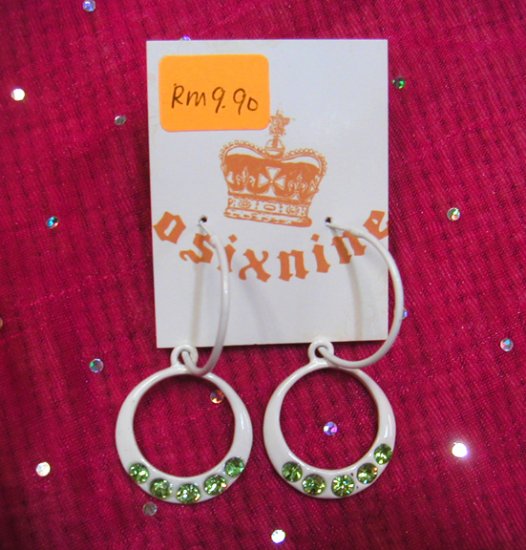 Zarra White Earrings