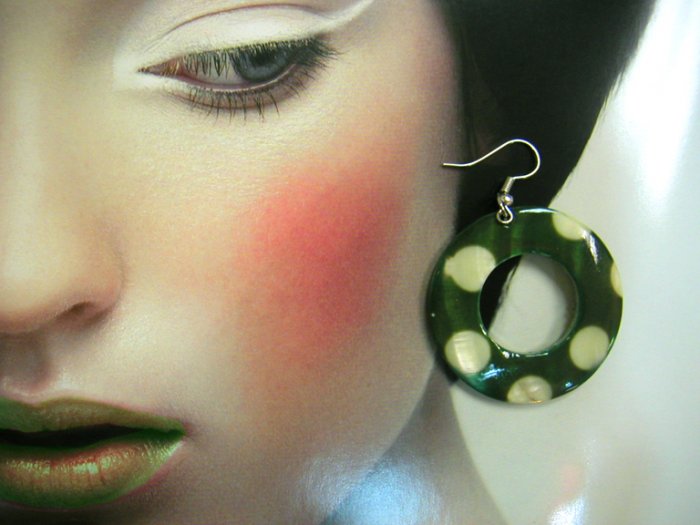 Nancy Green Polka Dot Earrings