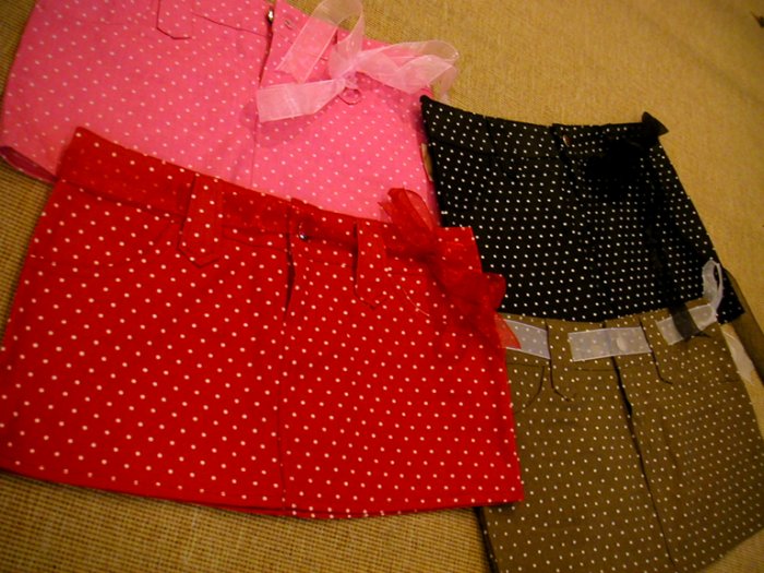 DollySass Super Short Polka Dot Skirts