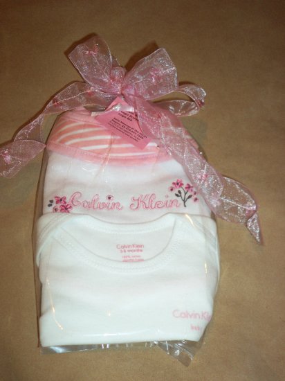 Calvin Klein Baby Bodysuit & Bib Set