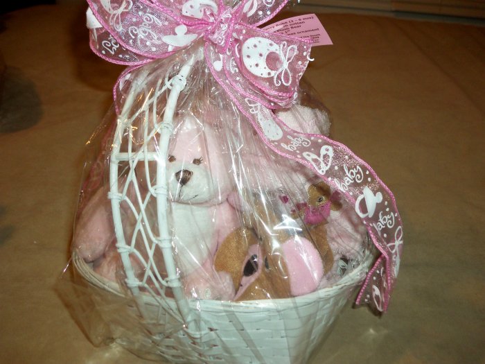 Pink Robe w/ Bear wash mitt & cuddly Bear