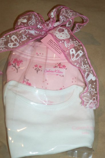 Calvin Klein Baby Bodysuit & Bib Set