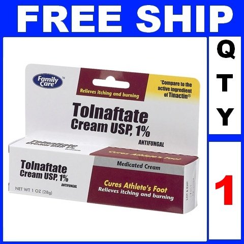 NEW 1 Tube FAMILY CARE TOLNAFTATE 1% athletes foot cream antifungal 2014 (1oz/Tube)