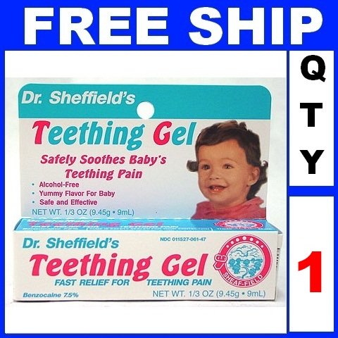 NEW 1 Tube Dr Sheffields Baby Infant TEETHING GEL Pain Medicine (1/3oz/Tube)